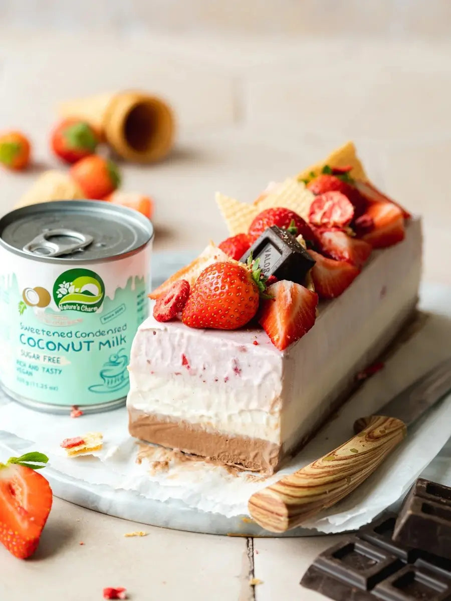 Tarta con leche condensada de coco